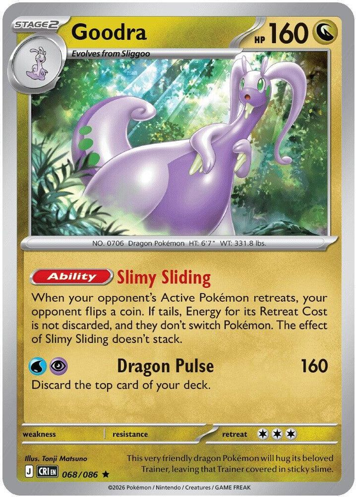 Goodra 068/086 Rare Reverse Holo Chaos Rising NM/M