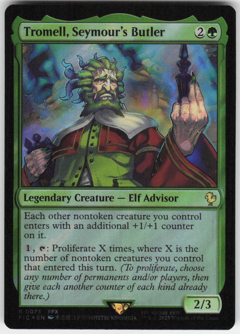 Tromell, Seymour's Butler (Surge Foil) R Commander: FINAL FANTASY 73 NM