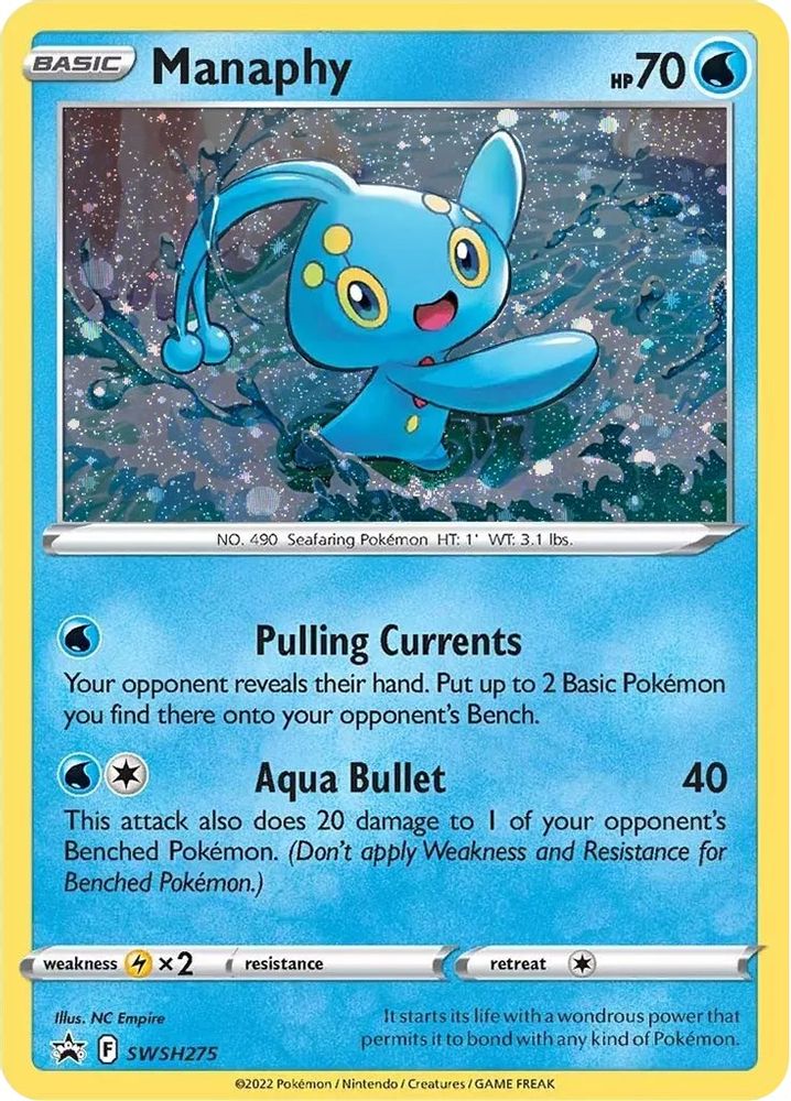 Manaphy SWSH275 Promo Sword & Shield Promo Holo NM/LP