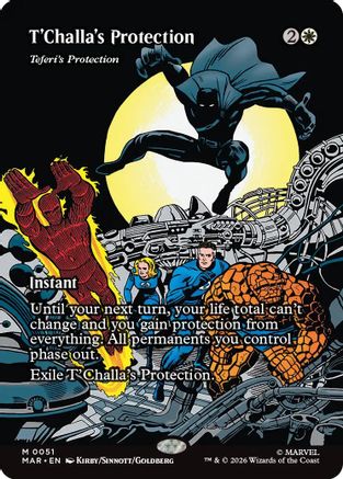 T'Challa's Protection - Teferi's Protection (Borderless) 51 Foil Marvel Universe Eternal-Legal NM/M