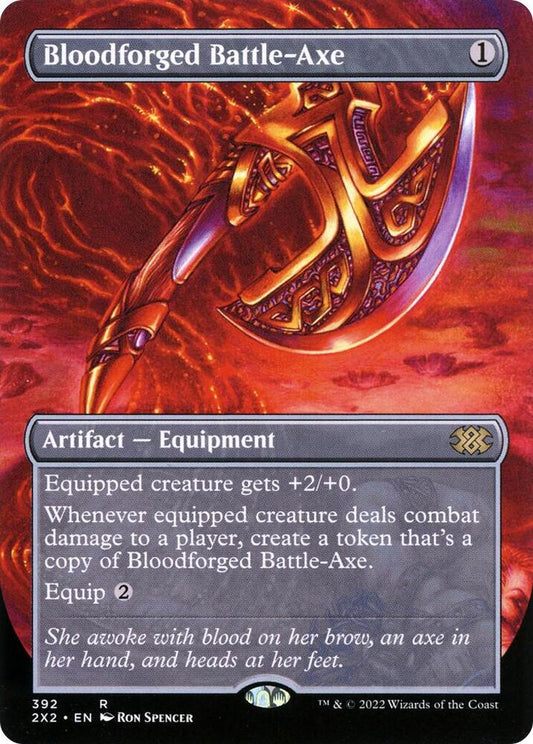 Bloodforged Battle-Axe (Borderless) 392 Rare Double Masters 2022 NM/M
