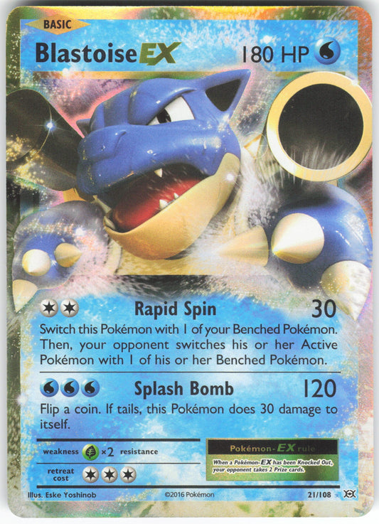 Blastoise EX Ultra Rare XY - Evolutions 21/108 NM