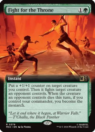 Fight for the Throne (Extended Art) 379 Rare Commander: Marvel Super Heroes NM/M