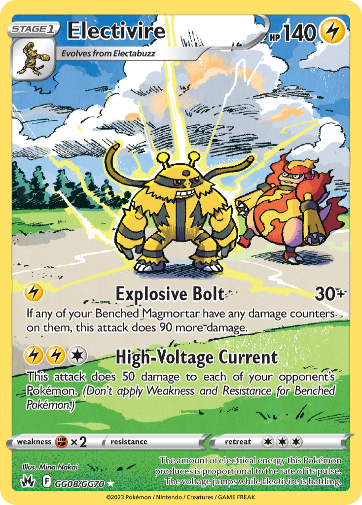 Electivire GG08/GG70 Crown Zenith Galarian Gallery Holo NM/M