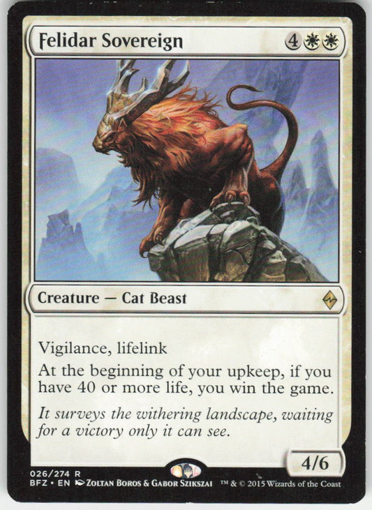 Felidar Sovereign R Battle for Zendikar 26 NM