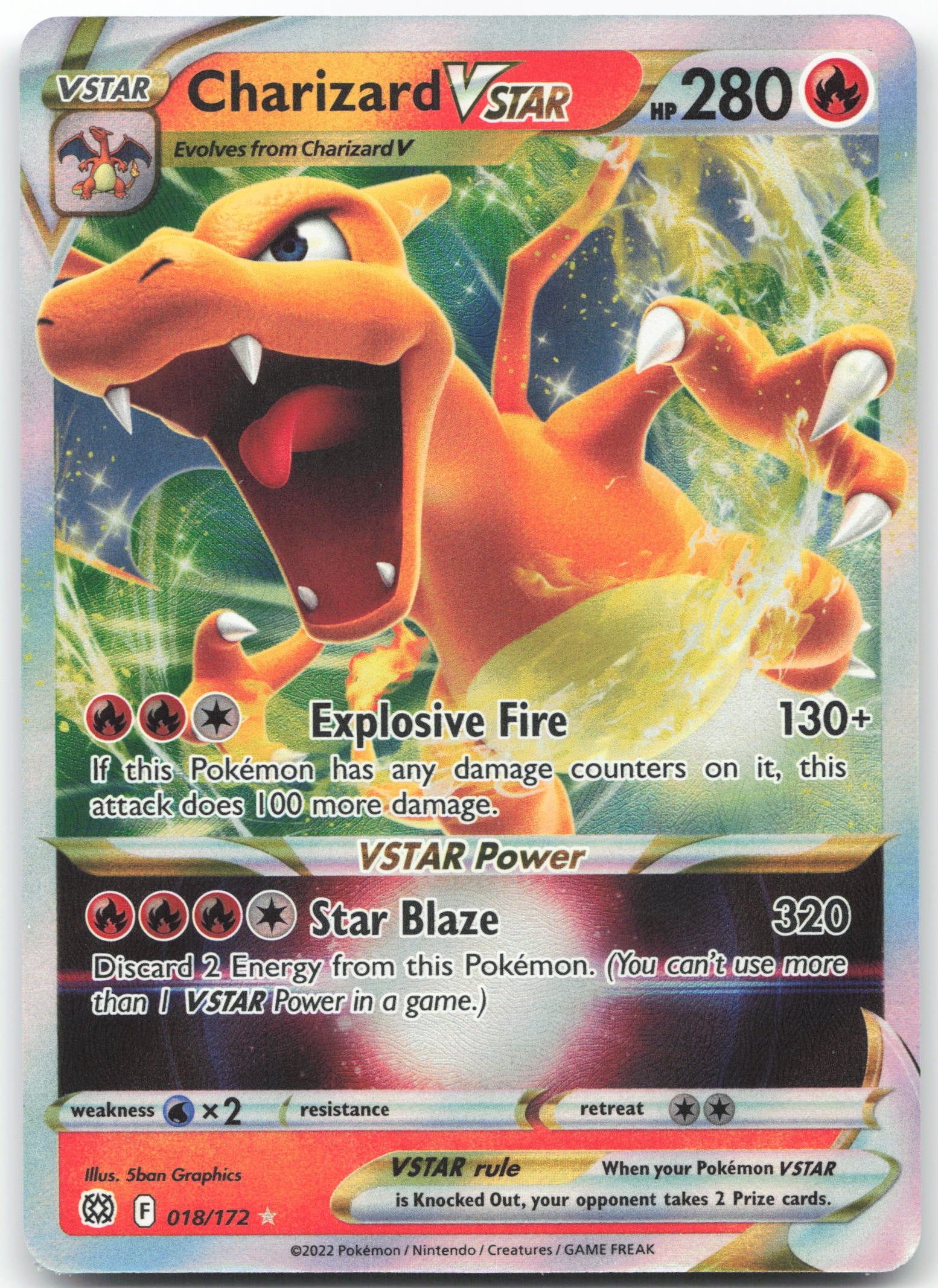 Charizard VSTAR Ultra Rare SWSH09: Brilliant Stars 018/172 NM