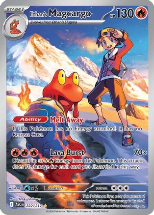 Ethan's Magcargo 222/217 Illustration Rare Ascended Heroes NM/M