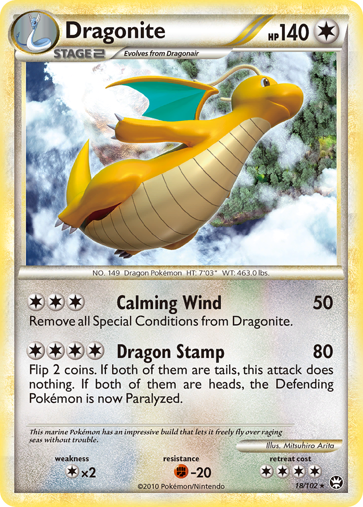Dragonite 18/102 Rare HGSS Triumphant NM/M
