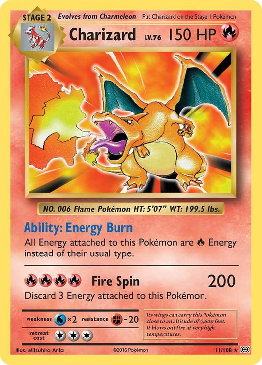Charizard 11/108 Rare Reverse Holo Evolutions Holo NM/M