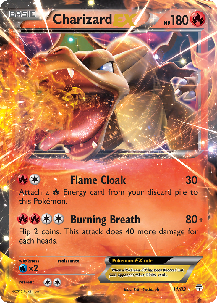 Charizard EX 11/83 EX Rare Generations Holo NM/M
