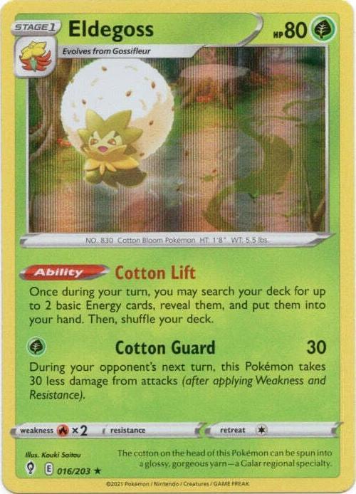 Eldegoss 016/203 Rare Evolving Skies Holo NM/LP
