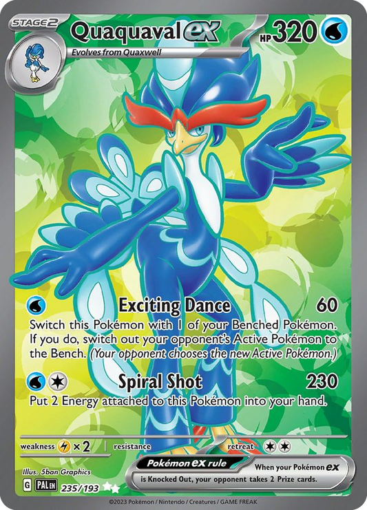 Quaquaval ex 235/193 Ultra Rare Paldea Evolved NM/M