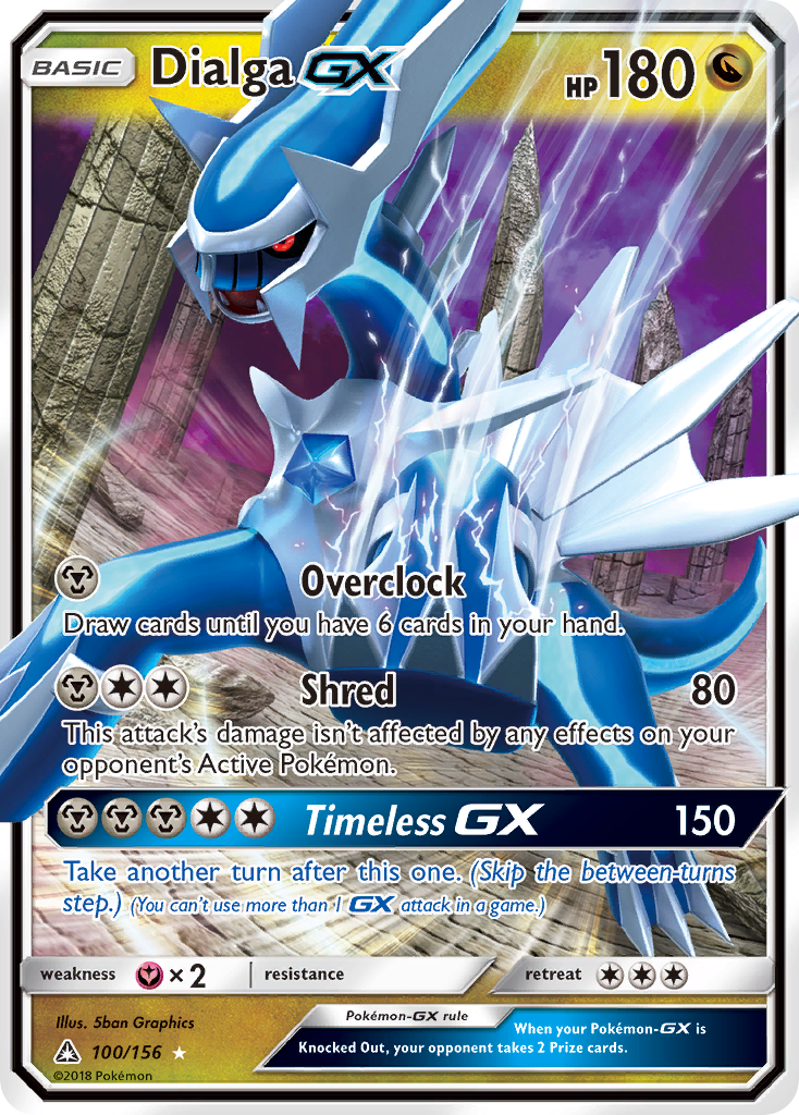 Dialga GX 100/156 GX Rare Ultra Prism Holo NM/M