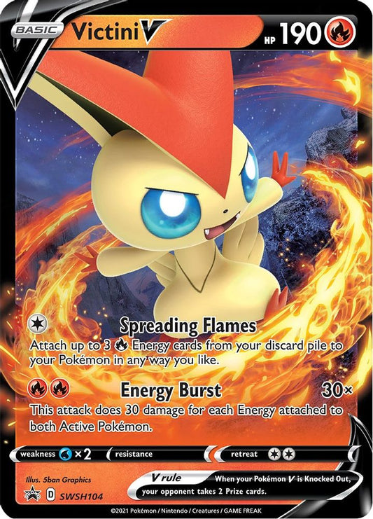 Victini V SWSH104 Promo Sword & Shield Promo Holo NM/M