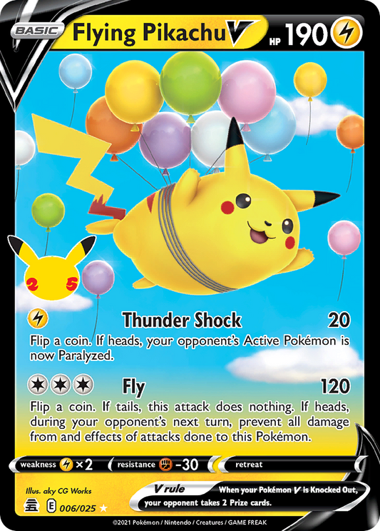 Flying Pikachu V 006/025 V Rare Celebrations Holo NM/M
