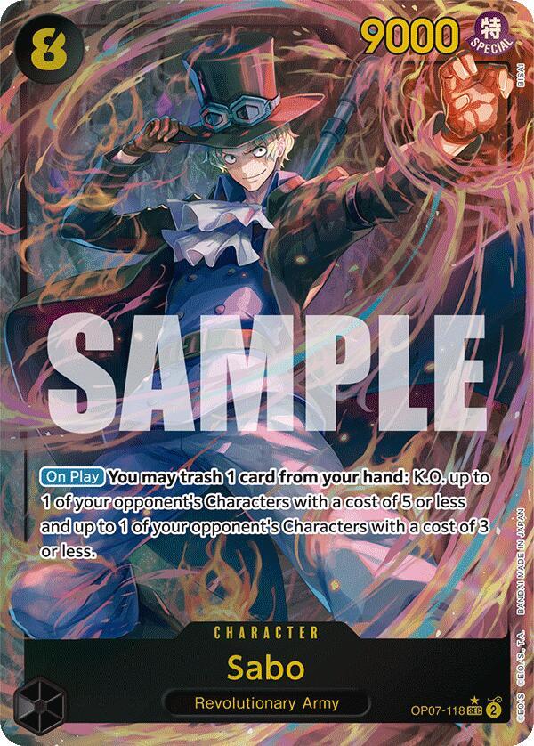 Sabo (Parallel) OP07-118 Secret Rare 500 Years in the Future NM/M