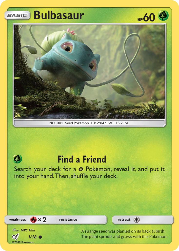 Bulbasaur 1/18 Common Detective Pikachu NM/M