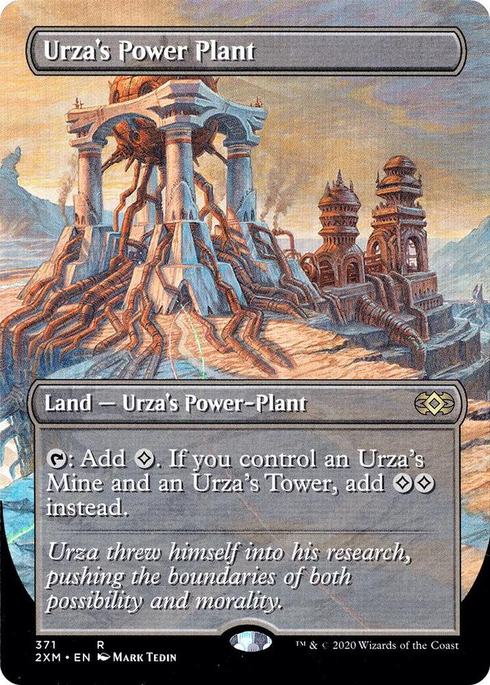 Urza's Power Plant (Borderless) 371 Foil Rare Double Masters NM/M