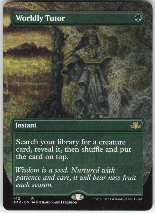 Worldly Tutor (Borderless) R Dominaria Remastered 442 NM