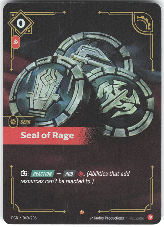 Seal of Rage Epic Origins 040/298 NM
