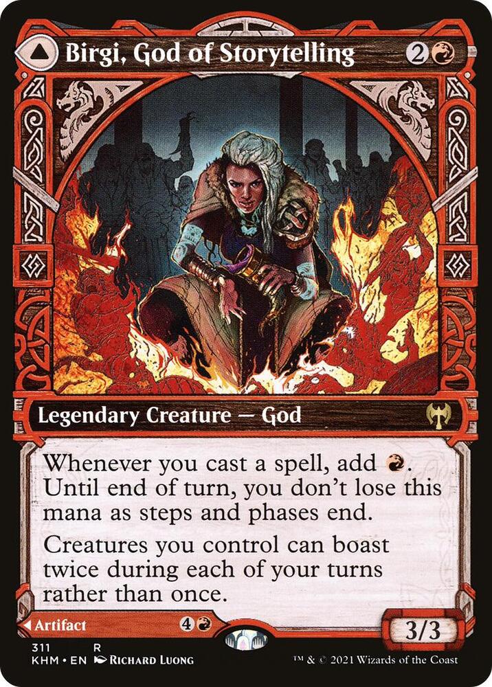 Birgi, God of Storytelling (Showcase) 311 Rare Kaldheim NM/M