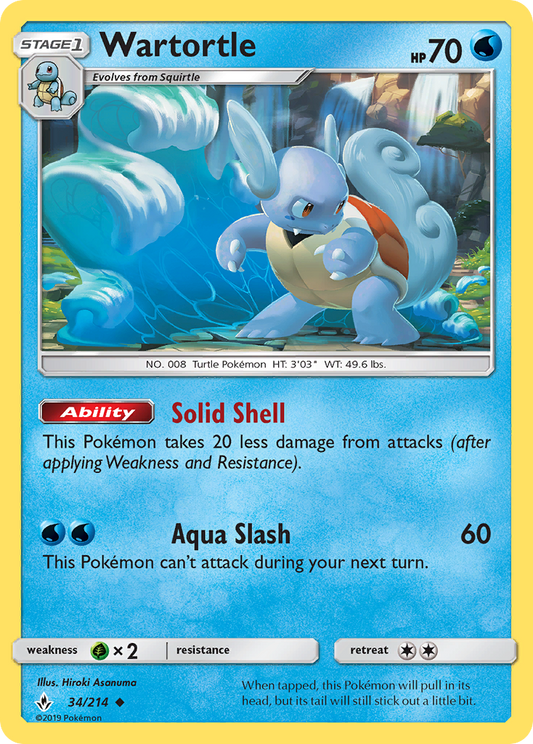 Wartortle 34/214 Uncommon Unbroken Bonds NM/M