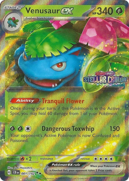 Venusaur ex (Stellar Crown Stamp) 001/142 Miscellaneous Cards & Products Holo NM/M