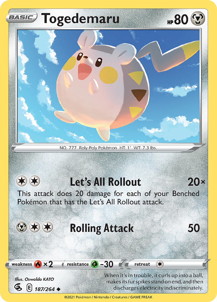 Togedemaru 187/264 Uncommon Fusion Strike NM/LP