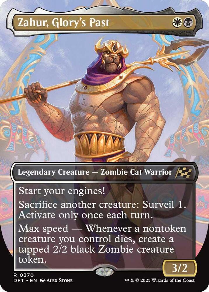 Zahur, Glory's Past (Borderless) 370 Foil Rare Aetherdrift NM/M