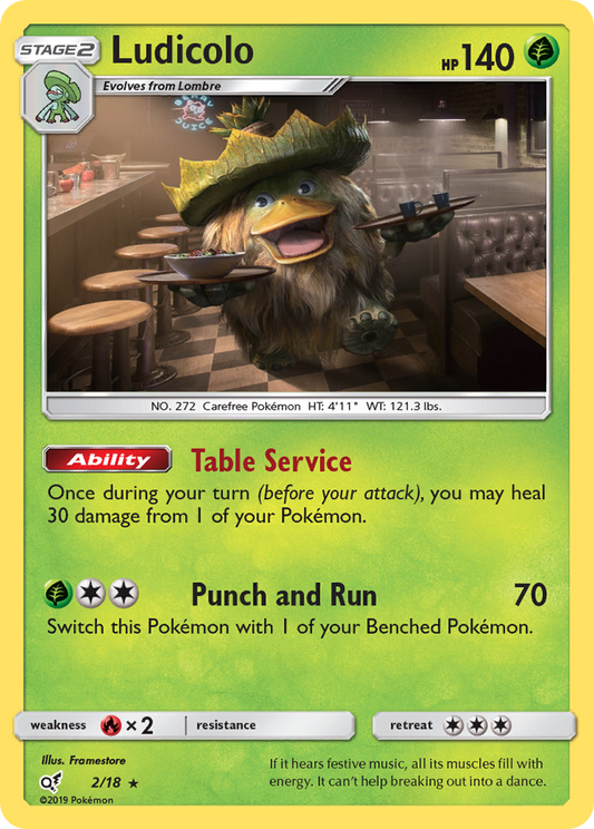 Ludicolo 2/18 Rare Detective Pikachu NM/LP