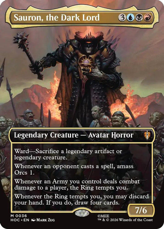 Sauron, the Dark Lord (Borderless) 36 Mythic The Hobbit: Eternal-Legal NM/M