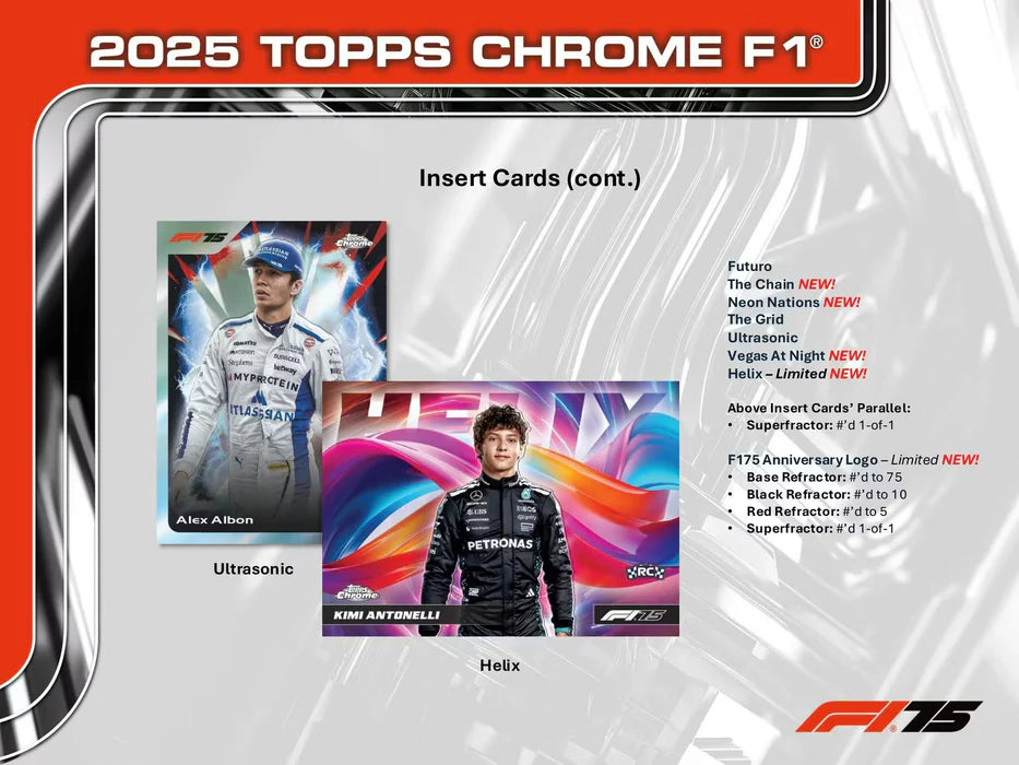 2025 Topps Chrome Formula 1 F1 Racing Hobby Box