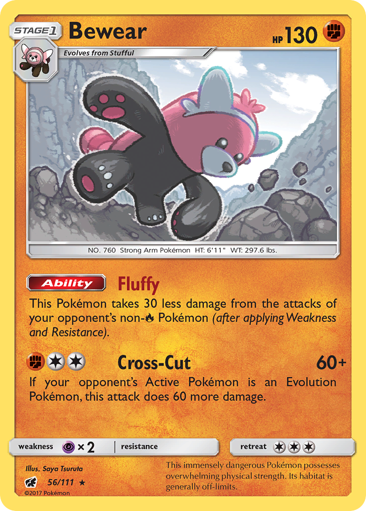 Bewear 56/111 Rare Reverse Holo Crimson Invasion NM/LP