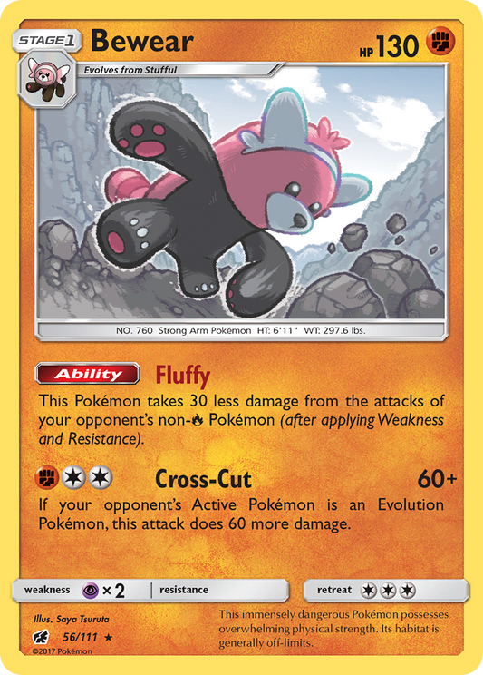 Bewear 56/111 Rare Reverse Holo Crimson Invasion NM/LP