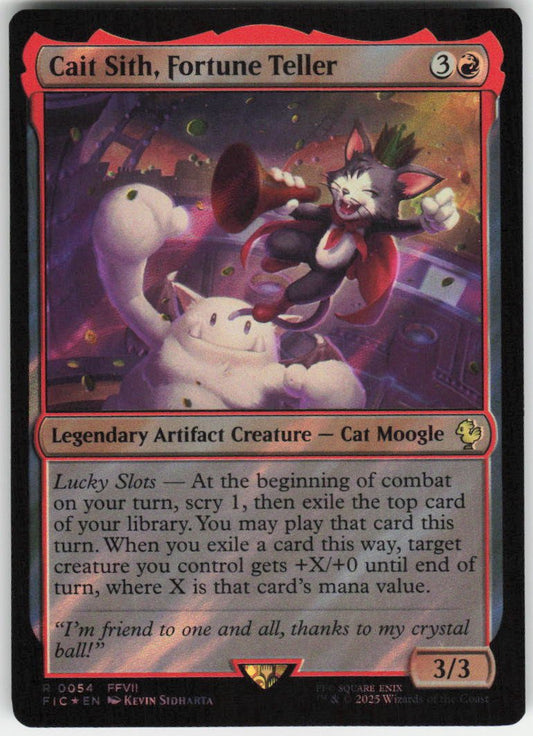 Cait Sith, Fortune Teller (Surge Foil) R Commander: FINAL FANTASY 54 NM