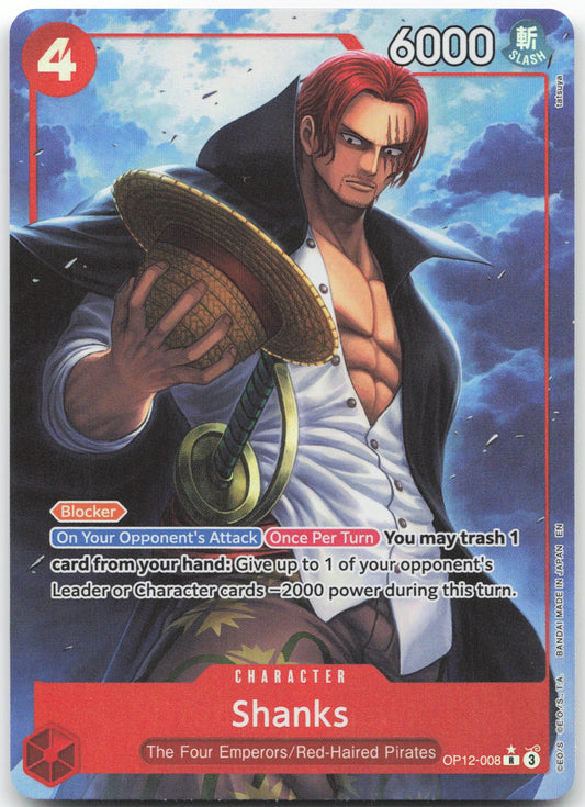 Shanks (008) (Alternate Art) R Legacy of the Master OP12-008 NM