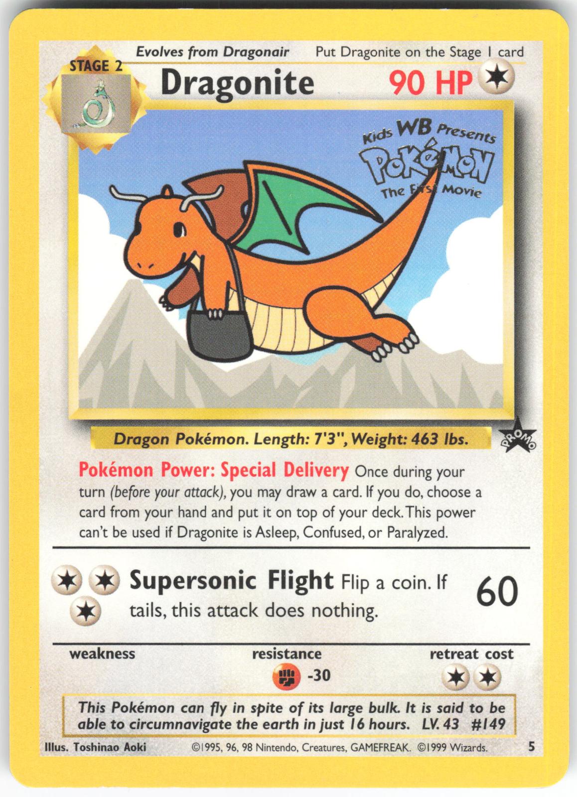 Dragonite 5 Promo Wizards Black Star Promos LP