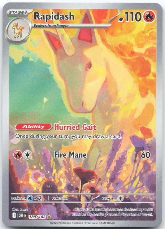 Rapidash - Illustration Rare SV10: Destined Rivals 189/182 NM