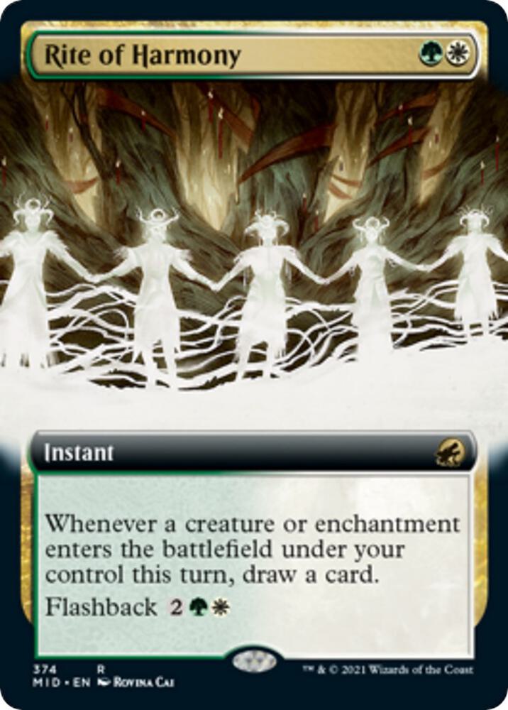 Rite of Harmony (Extended Art) 374 Rare Innistrad: Midnight Hunt NM/M