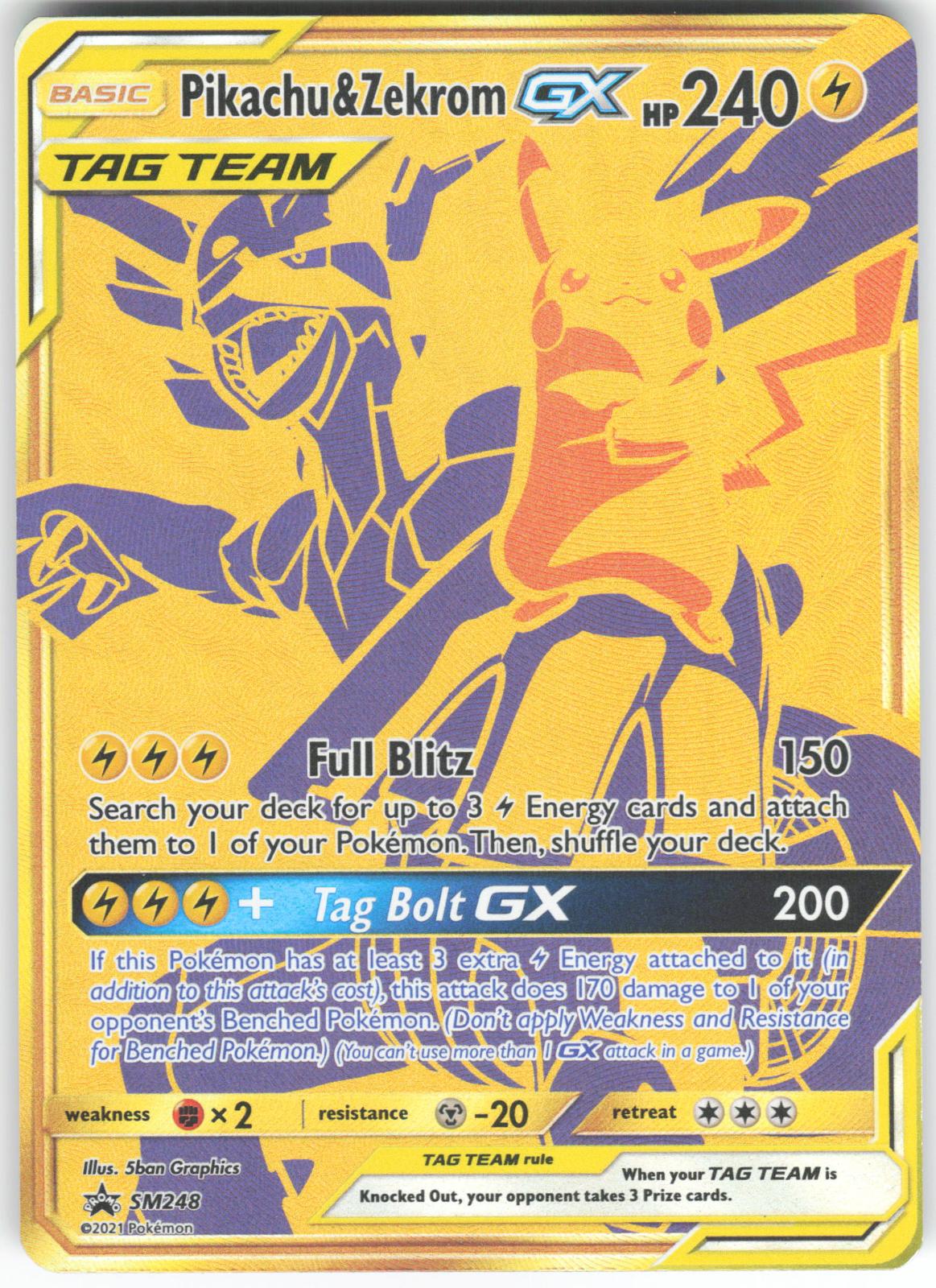 Pikachu & Zekrom GX - SM248 Promo Sun & Moon Promo Holo LP