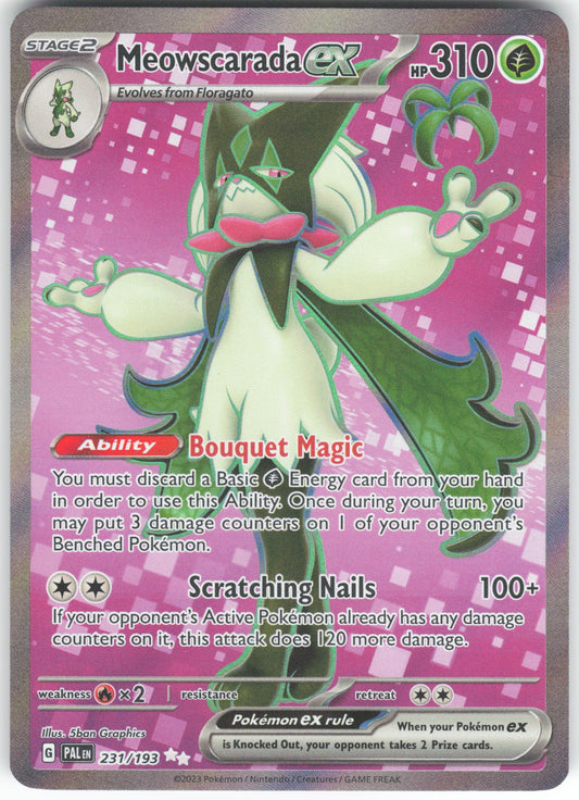 Meowscarada ex - Ultra Rare SV02: Paldea Evolved 231/193 NM