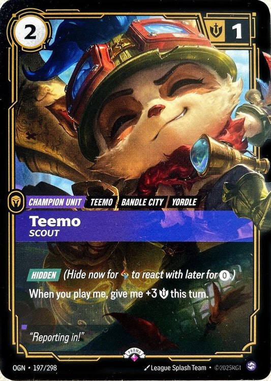 Teemo - Scout 197/298 Promo Riftbound Promotional Cards NM/M