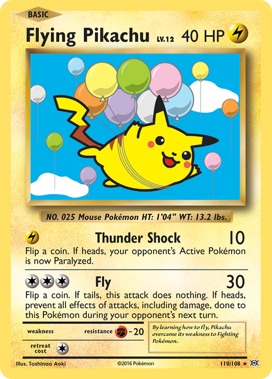 Flying Pikachu 110/108 Secret Rare Evolutions NM/M
