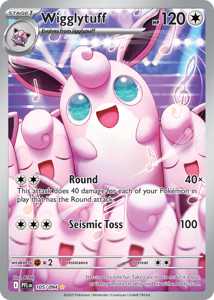 Wigglytuff 105/094 Illustration Rare Phantasmal Flames NM/M