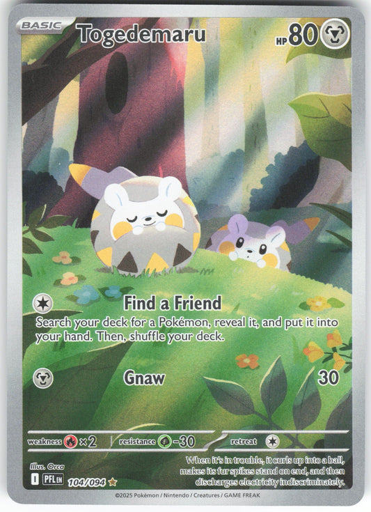 Togedemaru - Illustration Rare ME02: Phantasmal Flames 104/094 NM