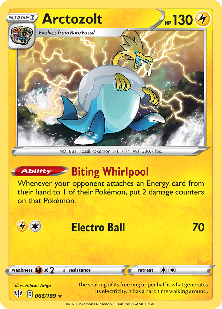 Arctozolt 066/189 Rare Darkness Ablaze Holo NM/LP