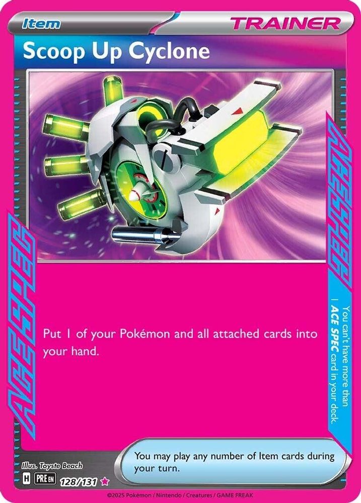Scoop Up Cyclone 128/131 ACE SPEC Rare Prismatic Evolutions NM/M