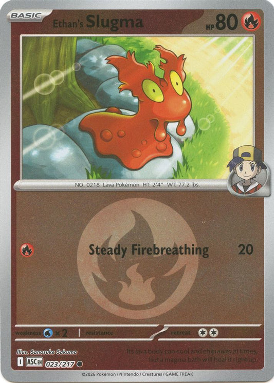 Ethan's Slugma (Energy Symbol Pattern) 023/217 Reverse Holo Ascended Heroes NM/M