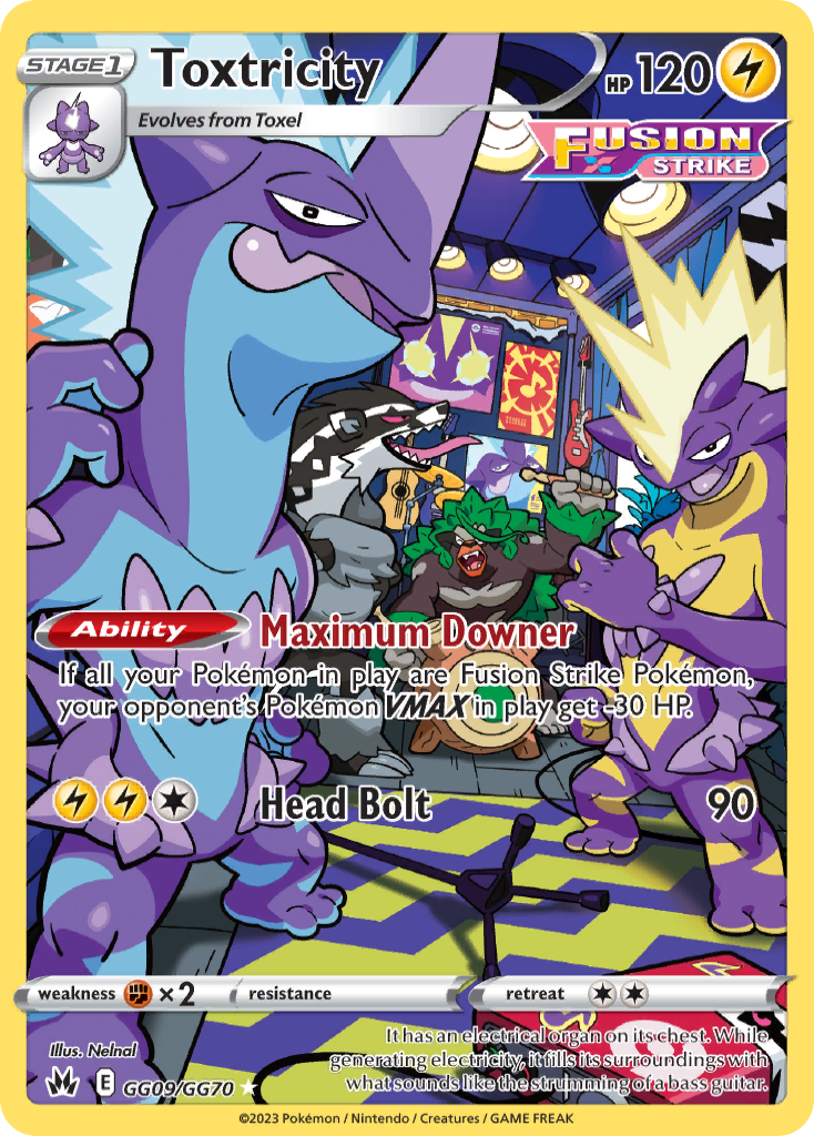 Toxtricity GG09/GG70 Crown Zenith Galarian Gallery Holo NM/M