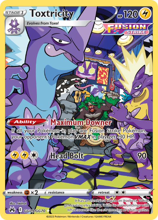 Toxtricity GG09/GG70 Crown Zenith Galarian Gallery Holo NM/M